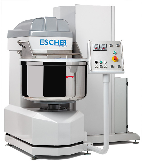 Спиральный тестомес Escher MT 120 (выгрузка на стол)